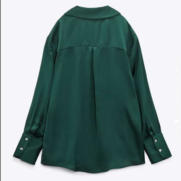 Zara flowy satin effect shirt (new) - Picture 2 of 8